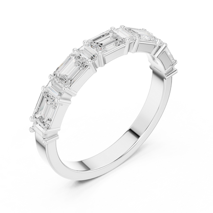 Emerald Cut Lab Grown Diamond Ring in Platinum
