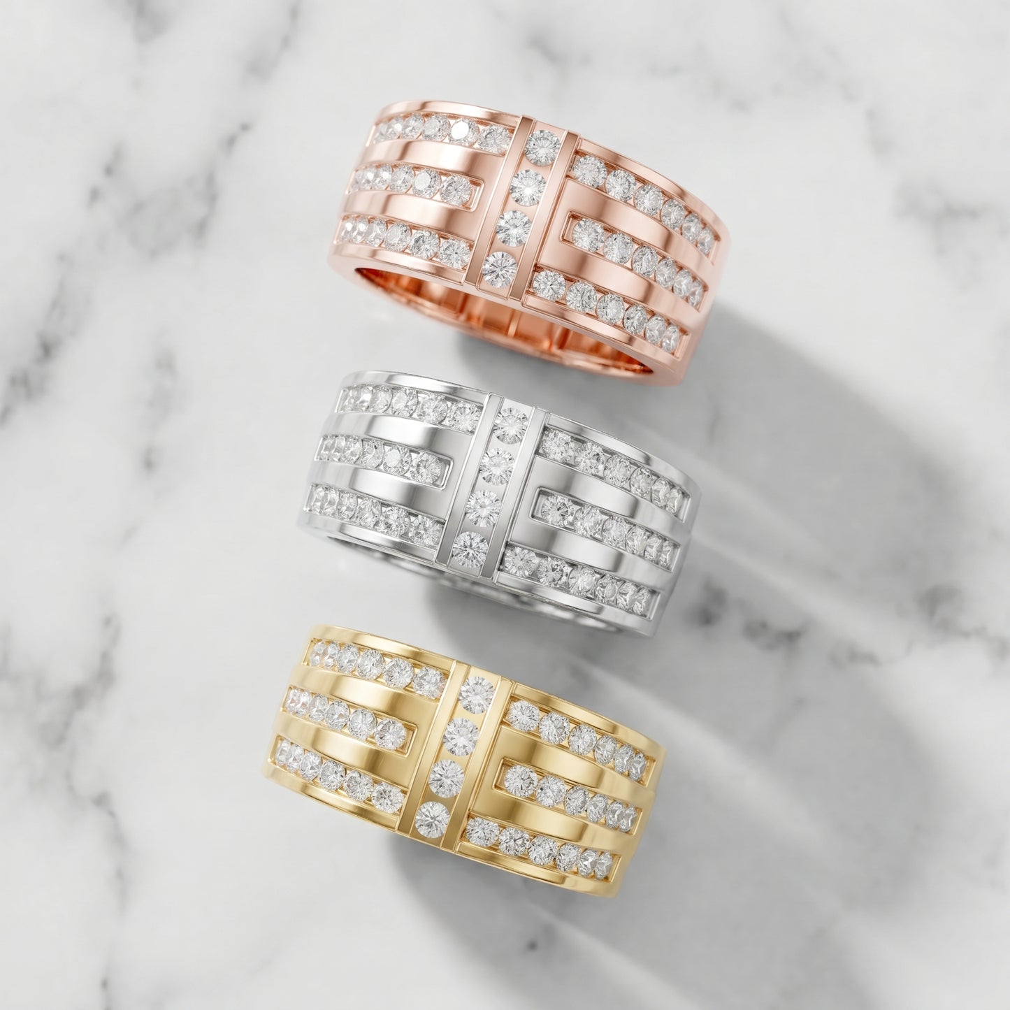 Round Cut Lab Grown Diamond Ring in Rose Gold