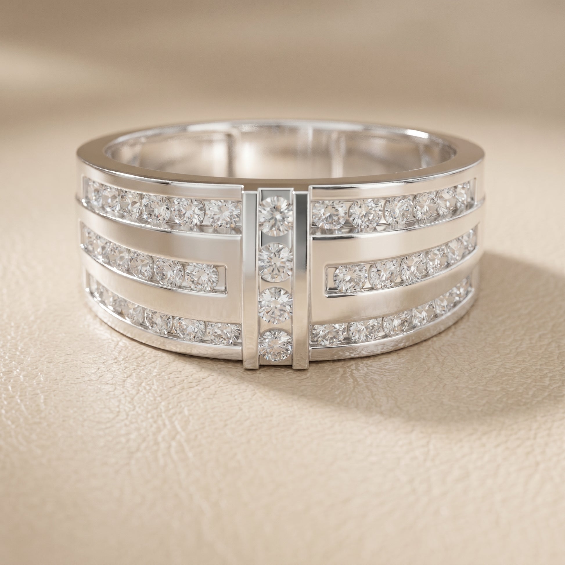 Round Cut Lab Grown Diamond Ring in Platinum