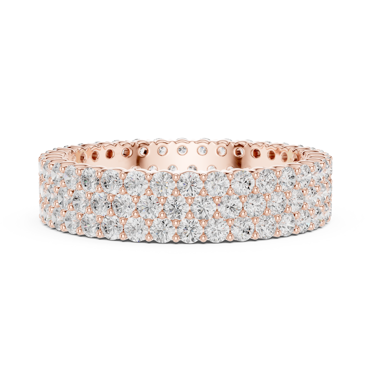 Round Cut Lab Grown Diamond Ring in Rose Gold