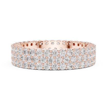 Round Cut Lab Grown Diamond Ring in Rose Gold