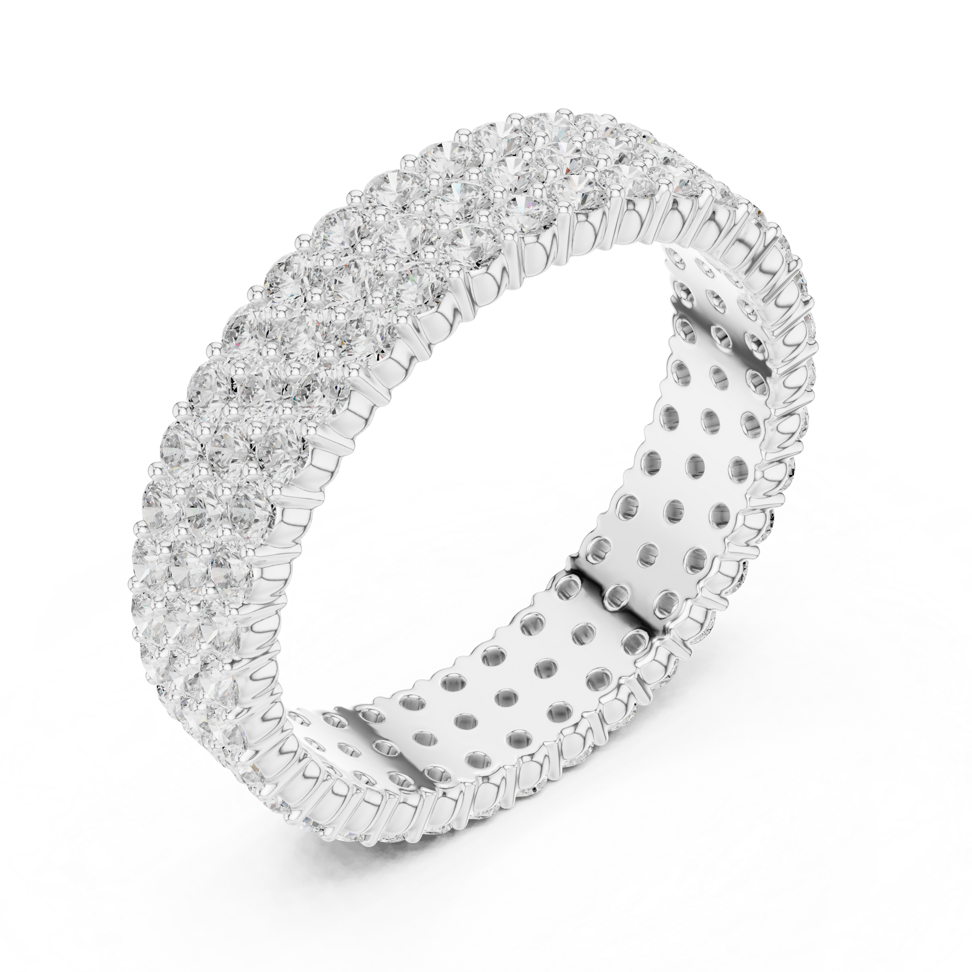 Round Cut Lab Grown Diamond Ring in Platinum