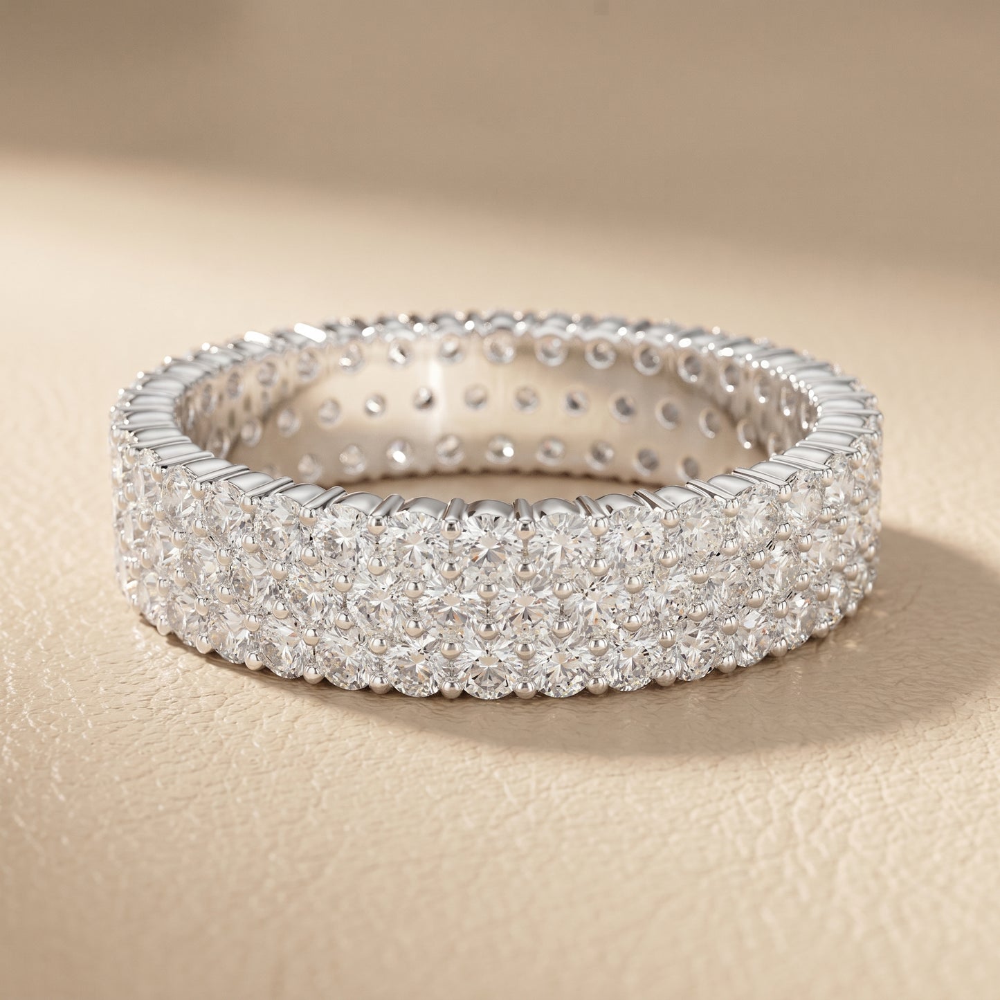 Round Cut Lab Grown Diamond Ring in Platinum