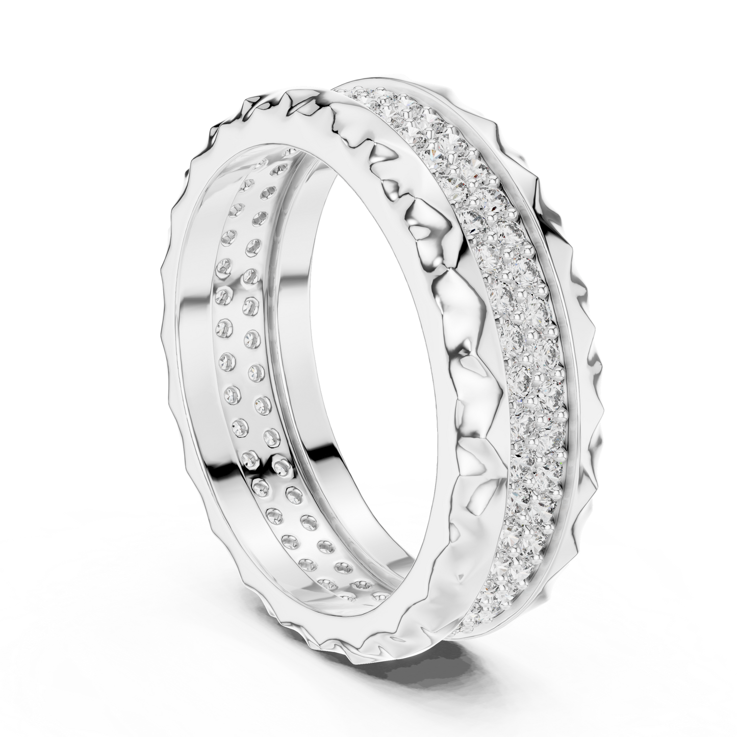 Round Cut Lab Grown Diamond Ring in Platinum