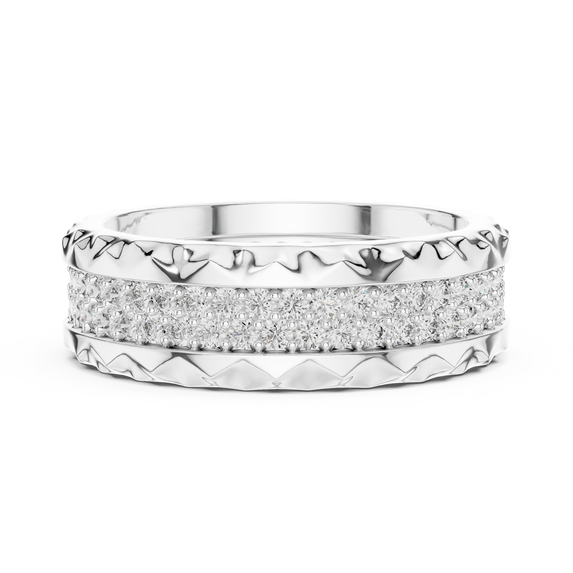 Round Cut Lab Grown Diamond Ring in Platinum