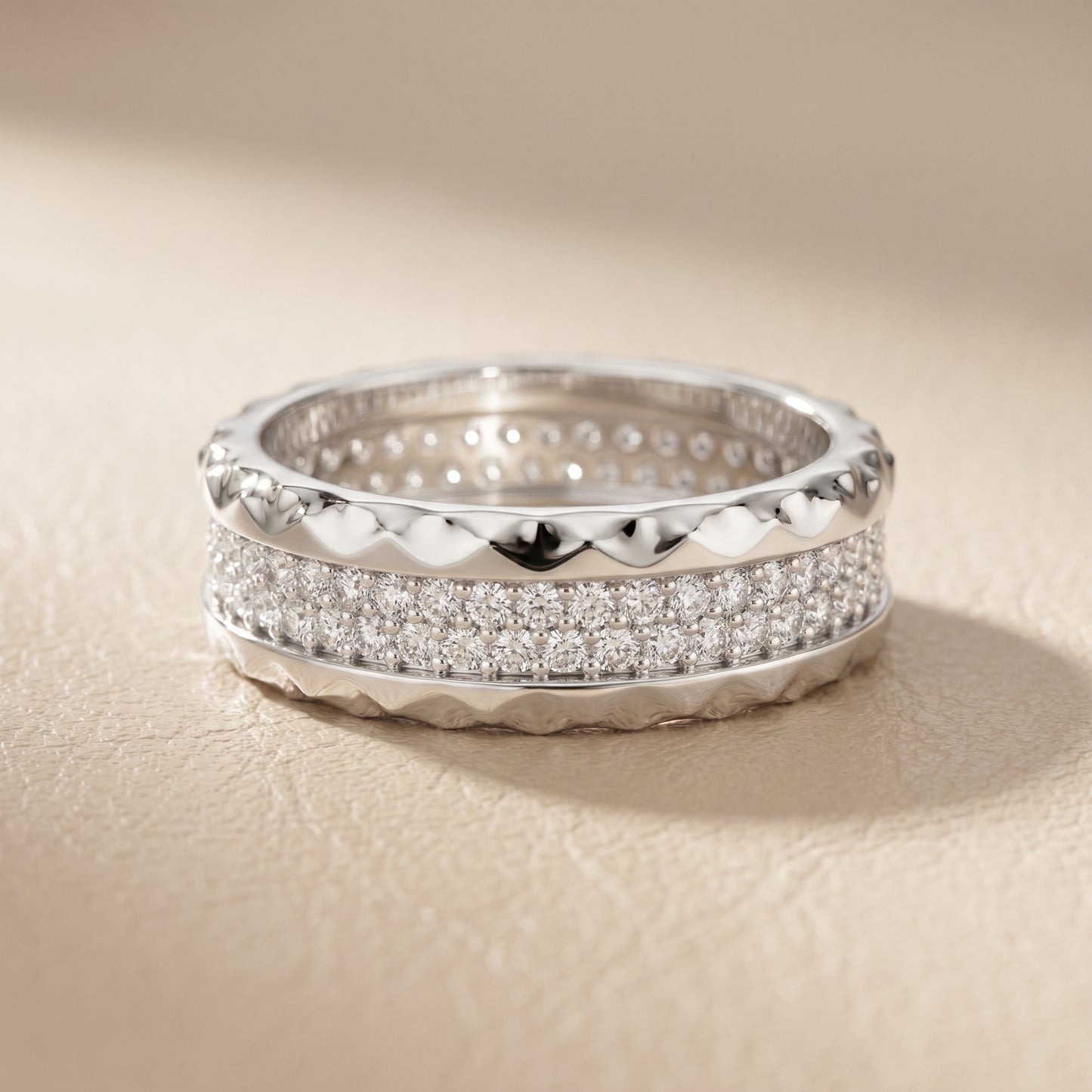 Round Cut Lab Grown Diamond Ring in Platinum