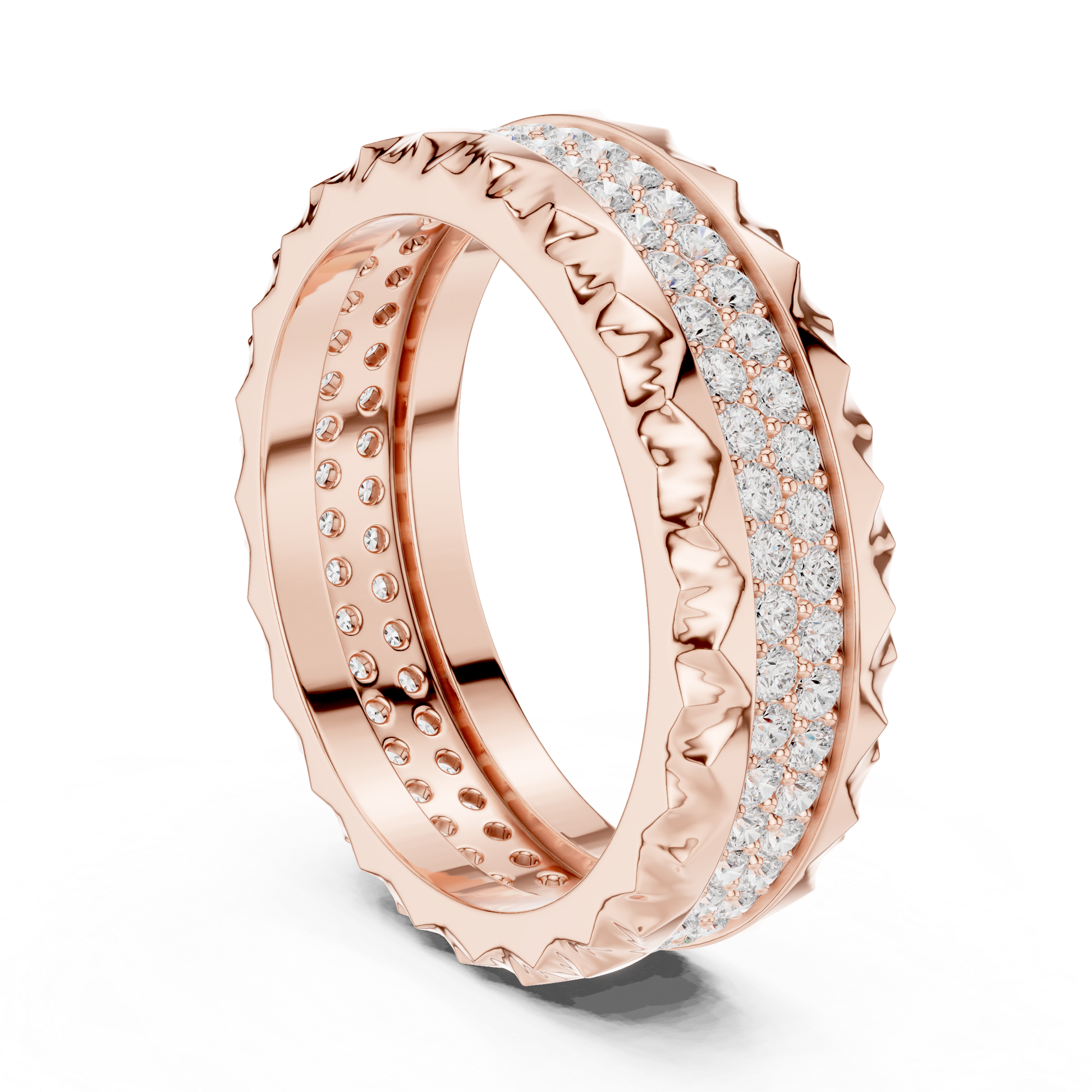 Round Cut Lab Grown Diamond Ring in Rose Gold