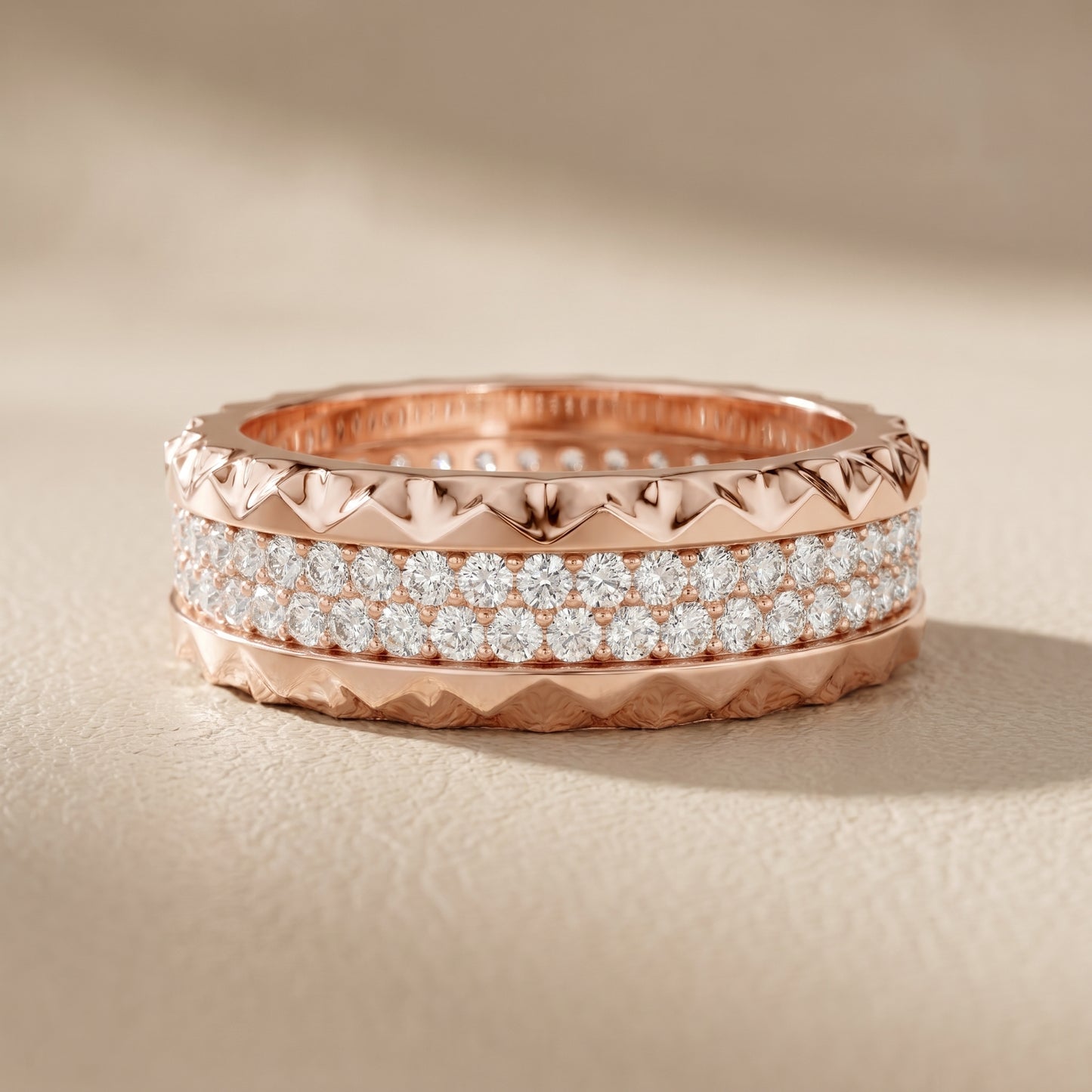 Round Cut Lab Grown Diamond Ring in Rose Gold