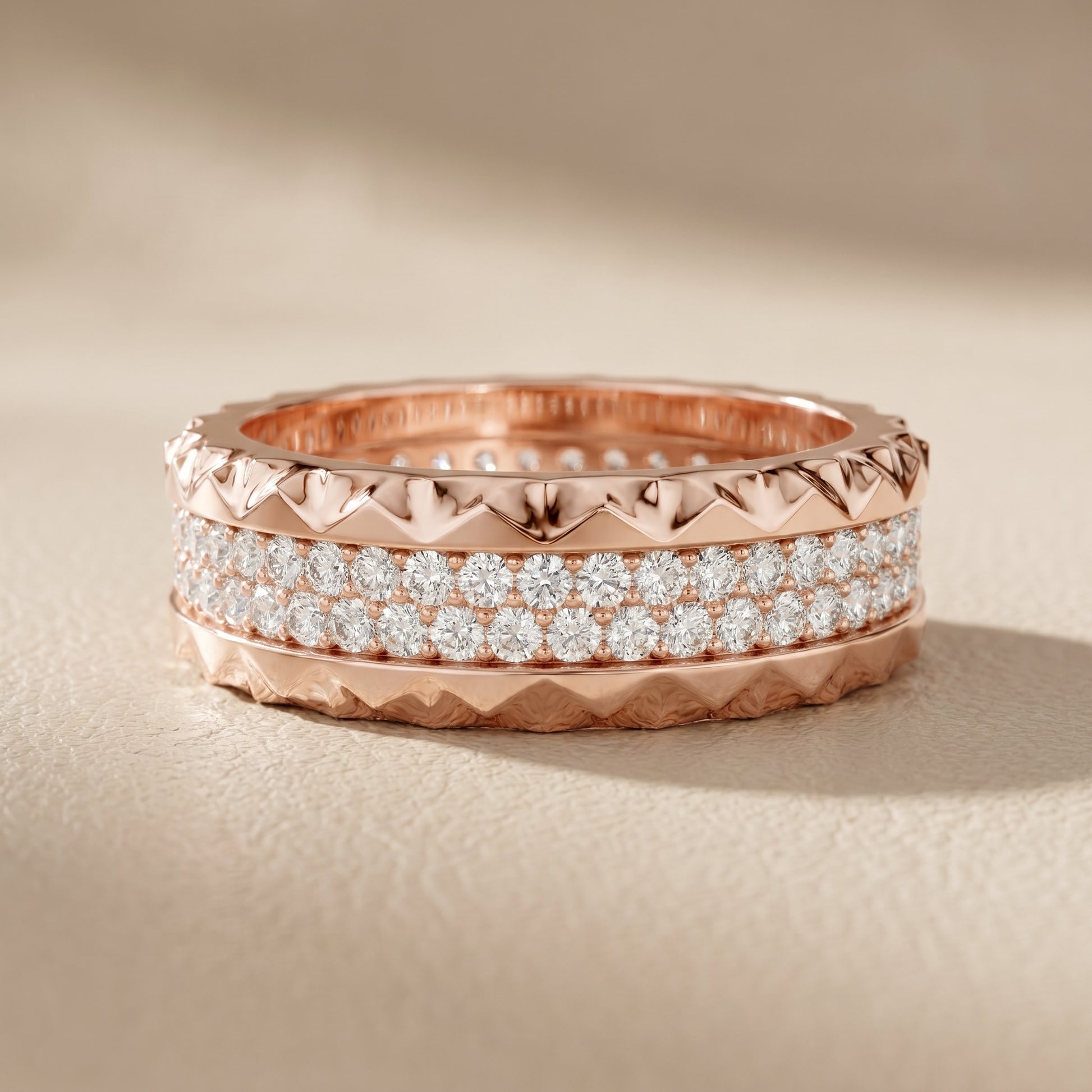 Round Cut Lab Grown Diamond Ring in Rose Gold