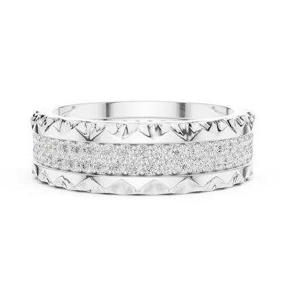 Round Cut Lab Grown Diamond Ring in Platinum