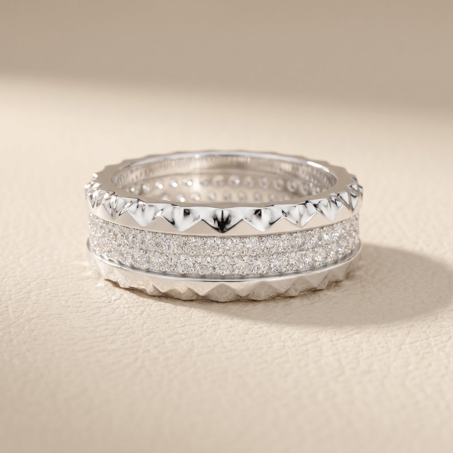 Round Cut Lab Grown Diamond Ring in Platinum