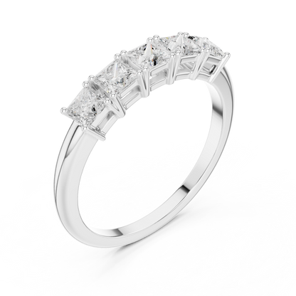 Princess Cut Lab Grown Diamond Ring in White Gold
