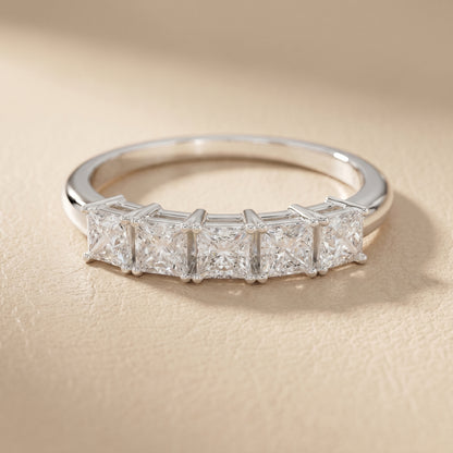 Princess Cut Lab Grown Diamond Ring in Platinum