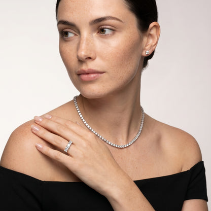 Princess Cut Lab Grown Diamond Ring in Platinum