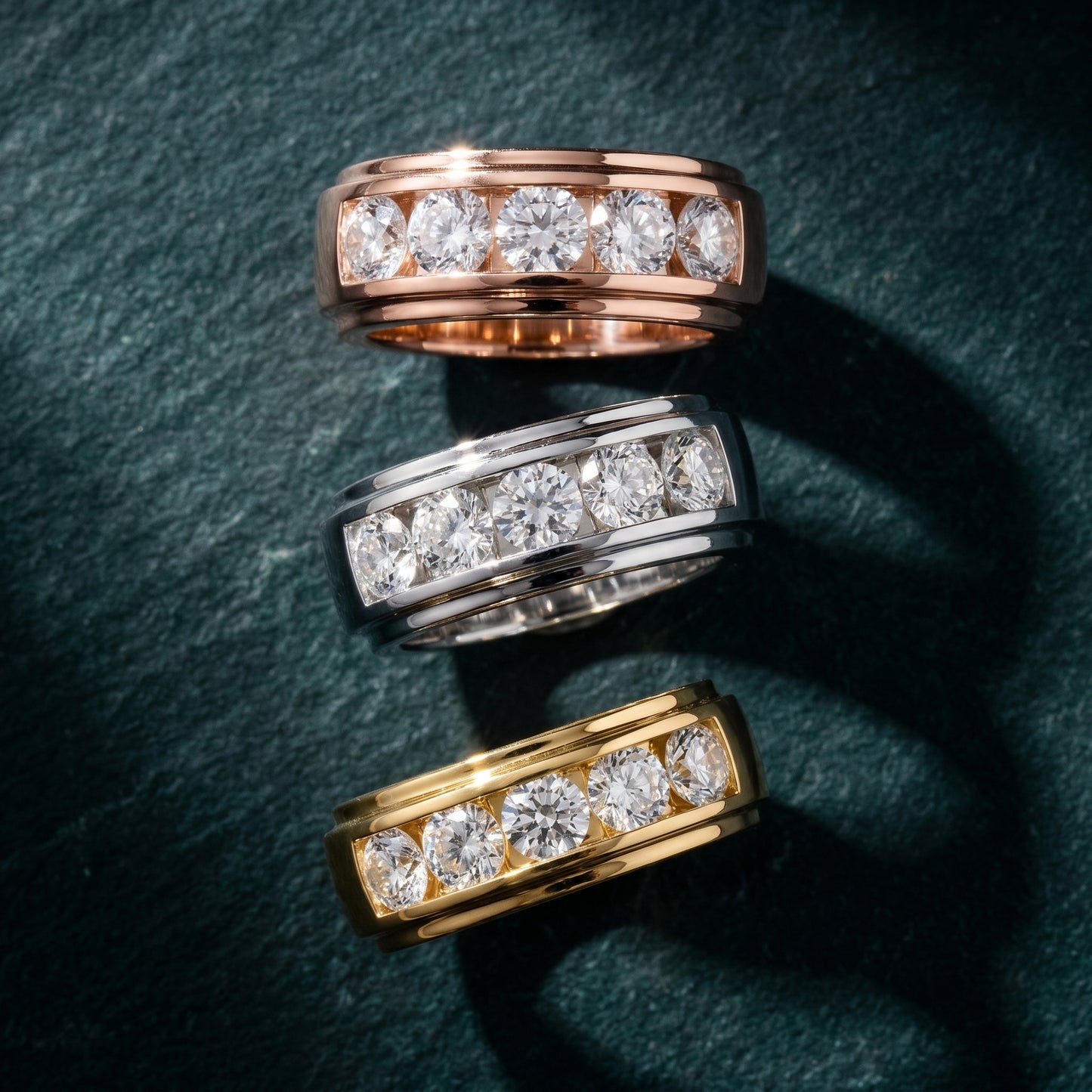Round Cut Lab Grown Diamond Ring in Silver