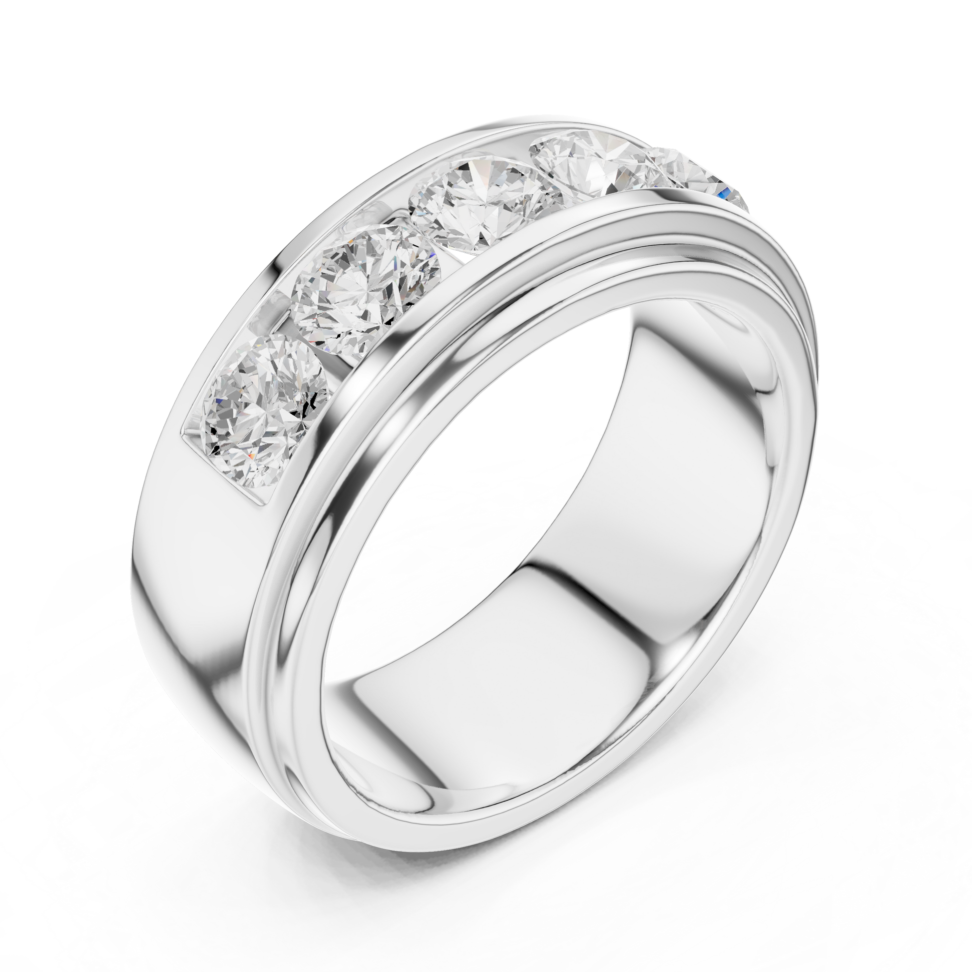 Round Cut Lab Grown Diamond Ring in Platinum