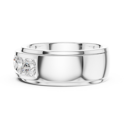 Round Cut Lab Grown Diamond Ring in White Gold