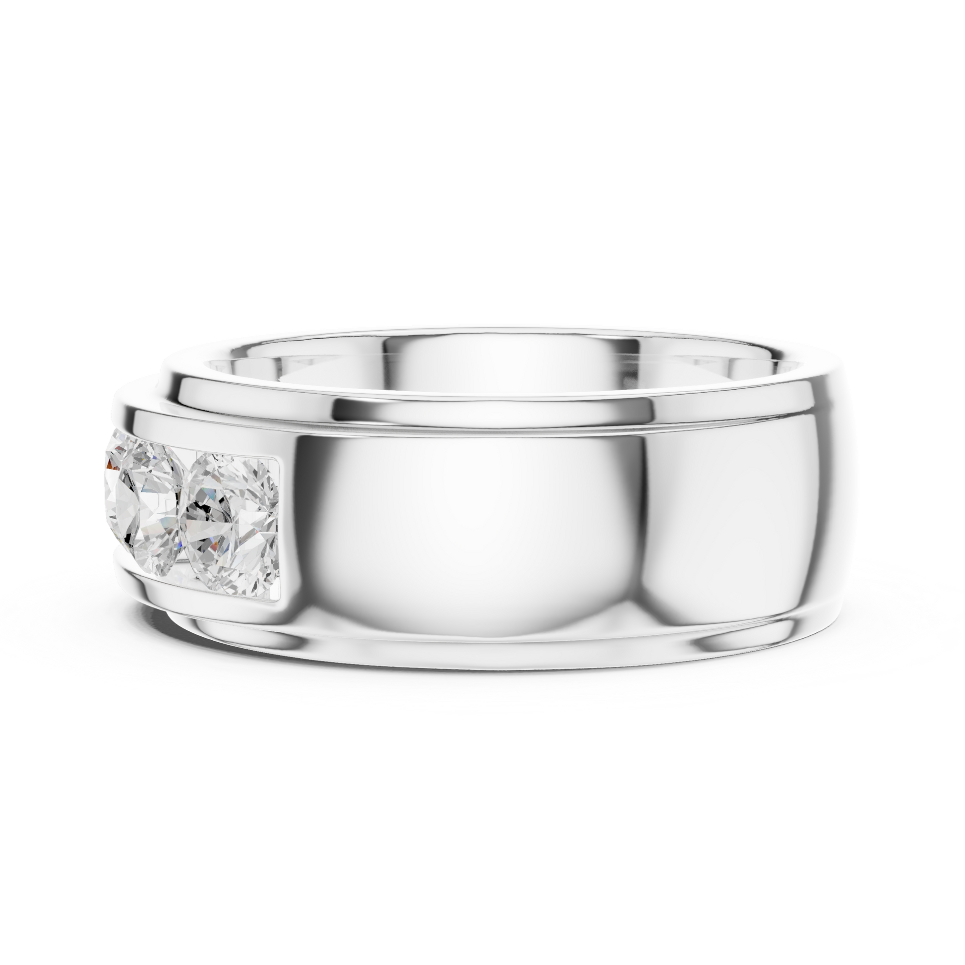 Round Cut Lab Grown Diamond Ring in Platinum