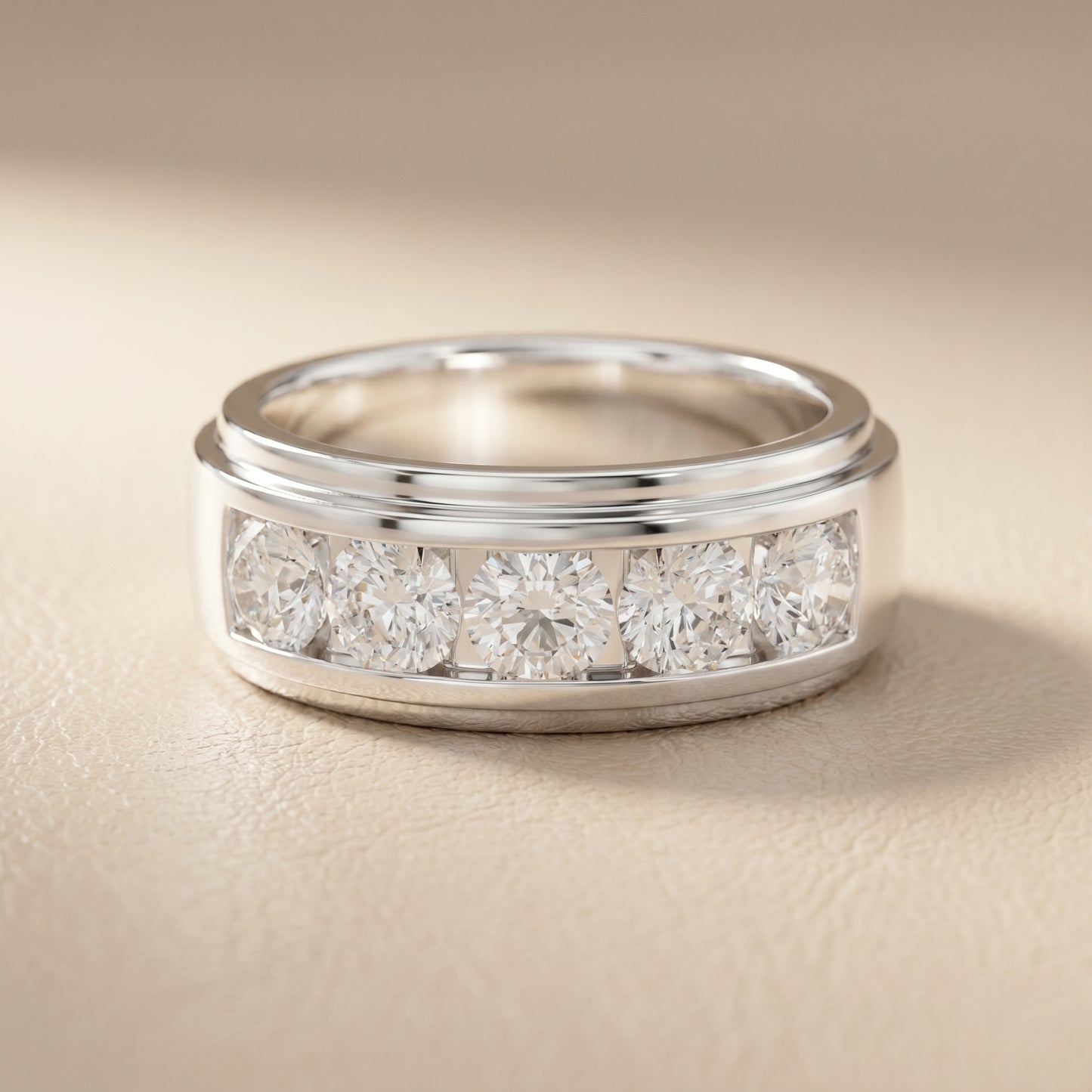 Round Cut Lab Grown Diamond Ring in Platinum