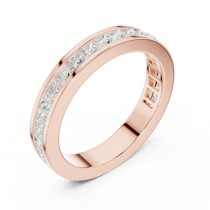Princess Cut Lab Grown Diamond Ring in Rose Gold