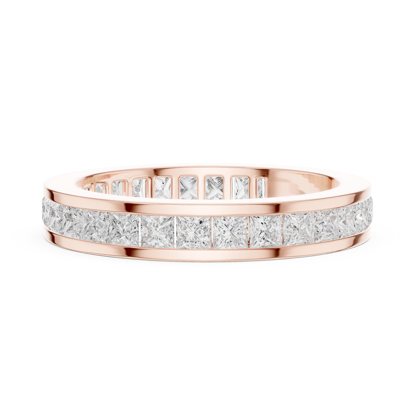 Princess Cut Lab Grown Diamond Ring in Rose Gold