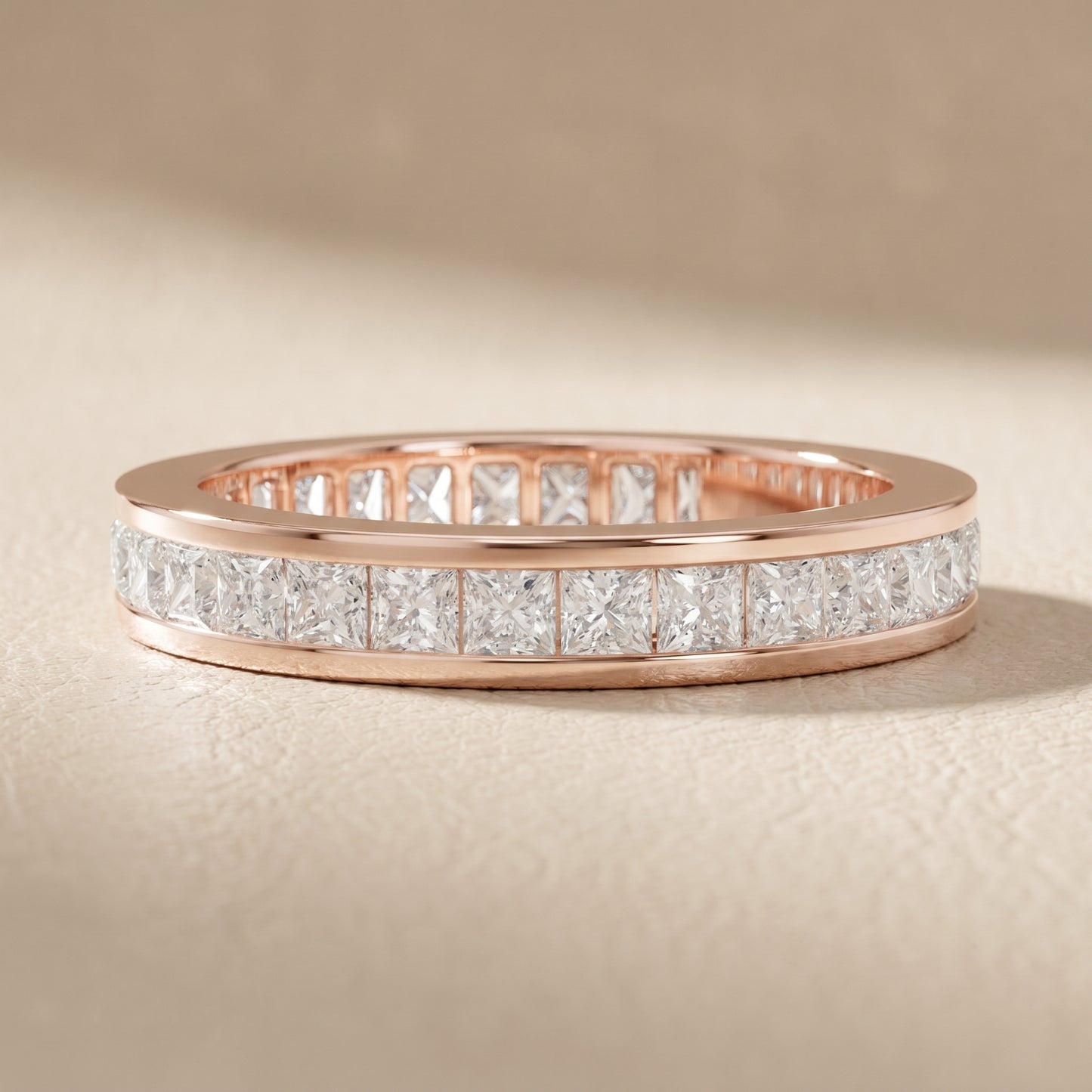 Princess Cut Lab Grown Diamond Ring in Rose Gold