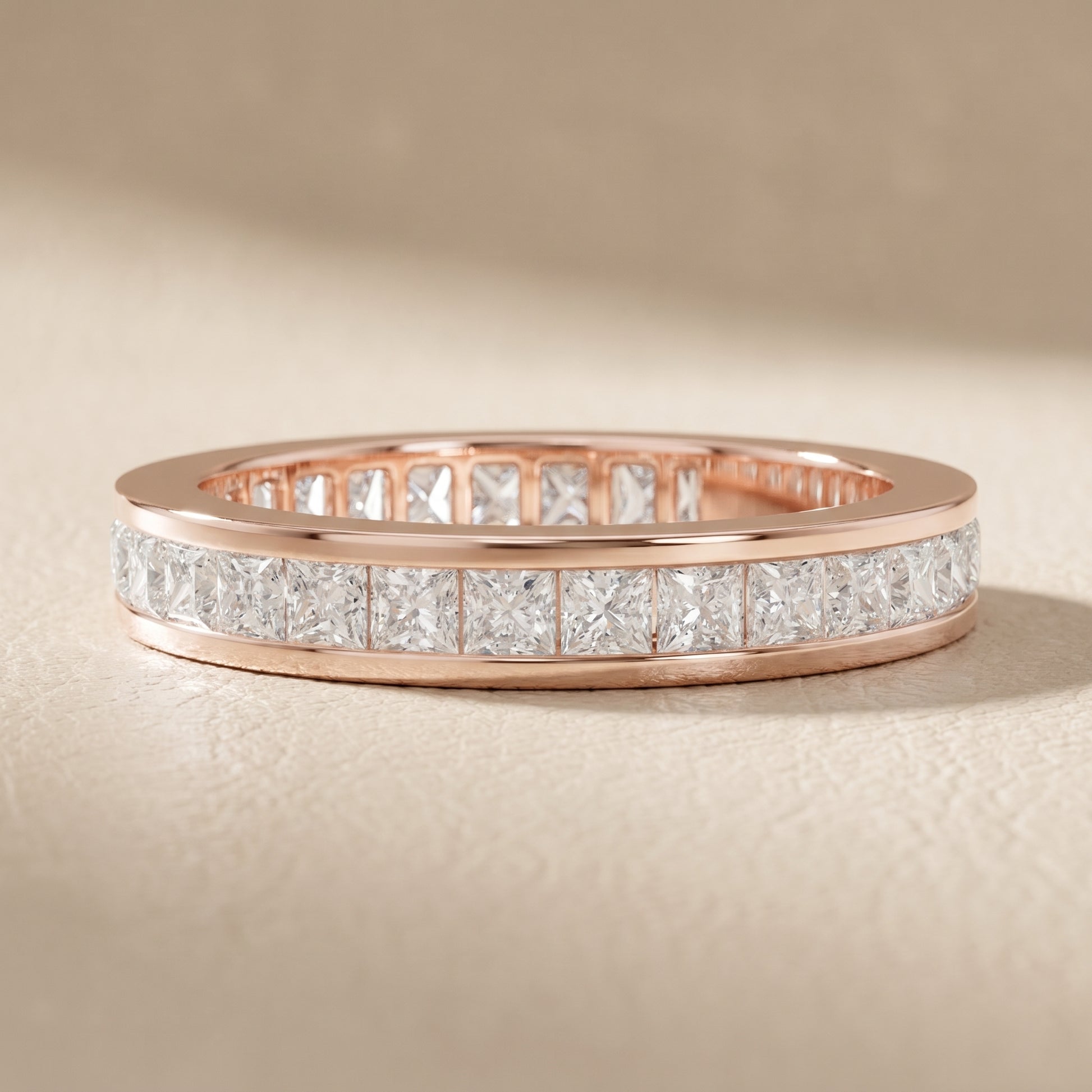 Princess Cut Lab Grown Diamond Ring in Rose Gold