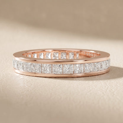 Princess Cut Lab Grown Diamond Ring in Rose Gold
