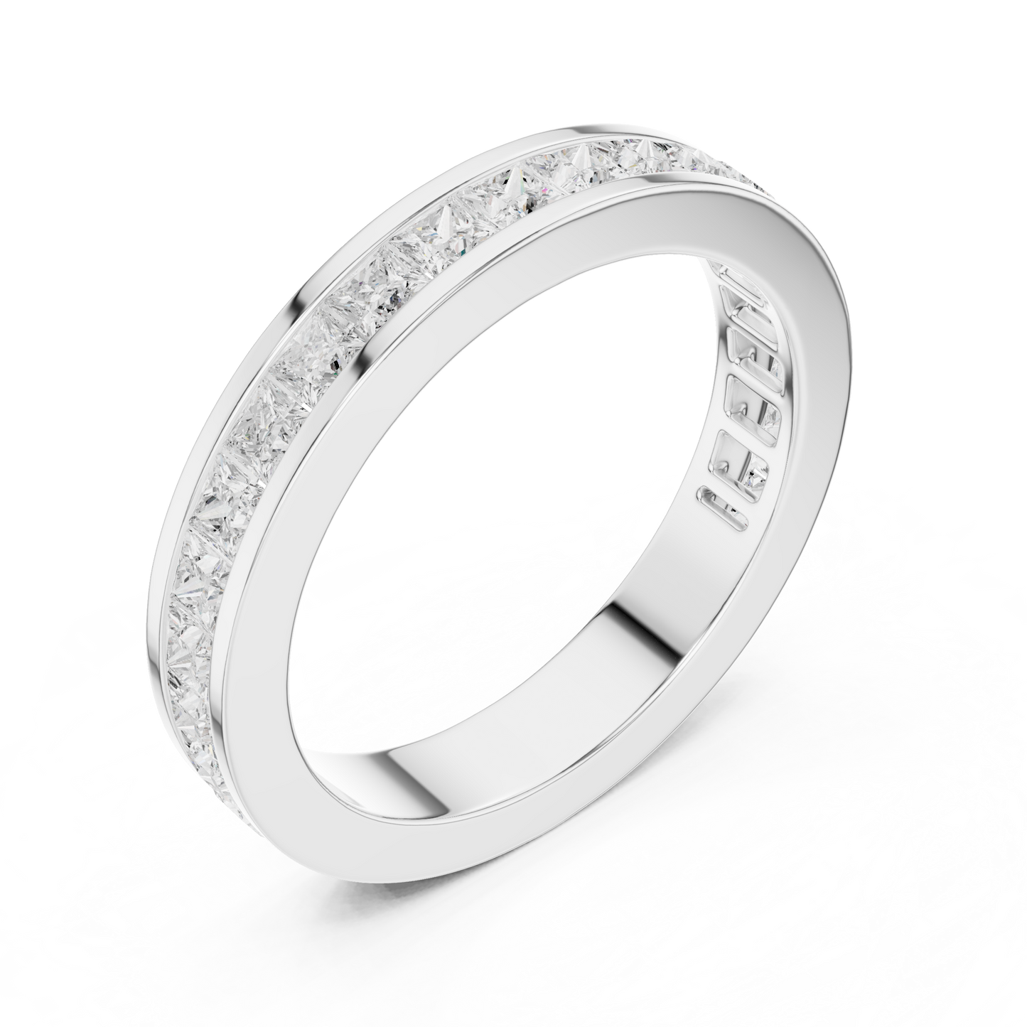Princess Cut Lab Grown Diamond Ring in White Gold