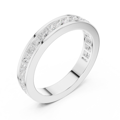 Princess Cut Lab Grown Diamond Ring in Silver