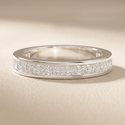 Princess Cut Lab Grown Diamond Ring in White Gold