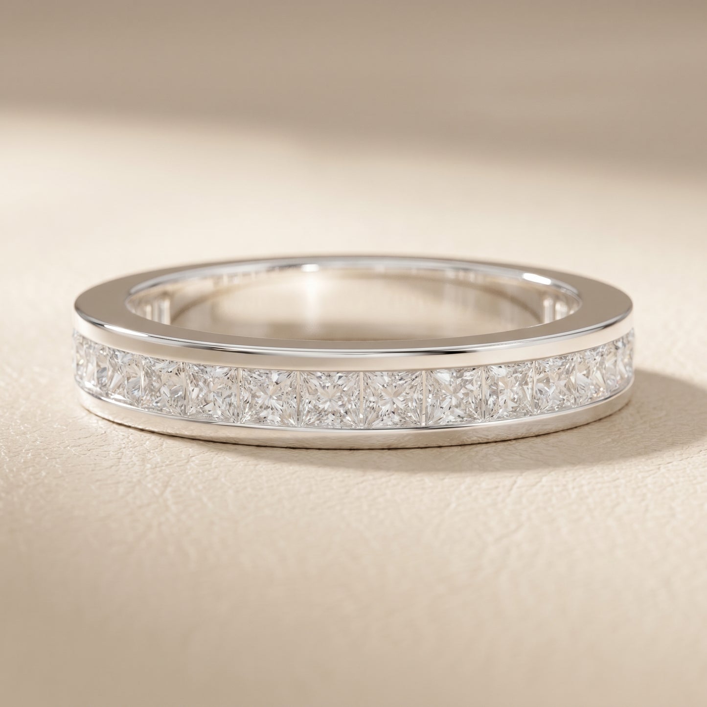 Princess Cut Lab Grown Diamond Ring in Silver