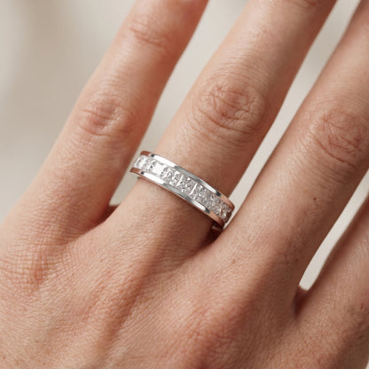 Princess Cut Lab Grown Diamond Ring in White Gold