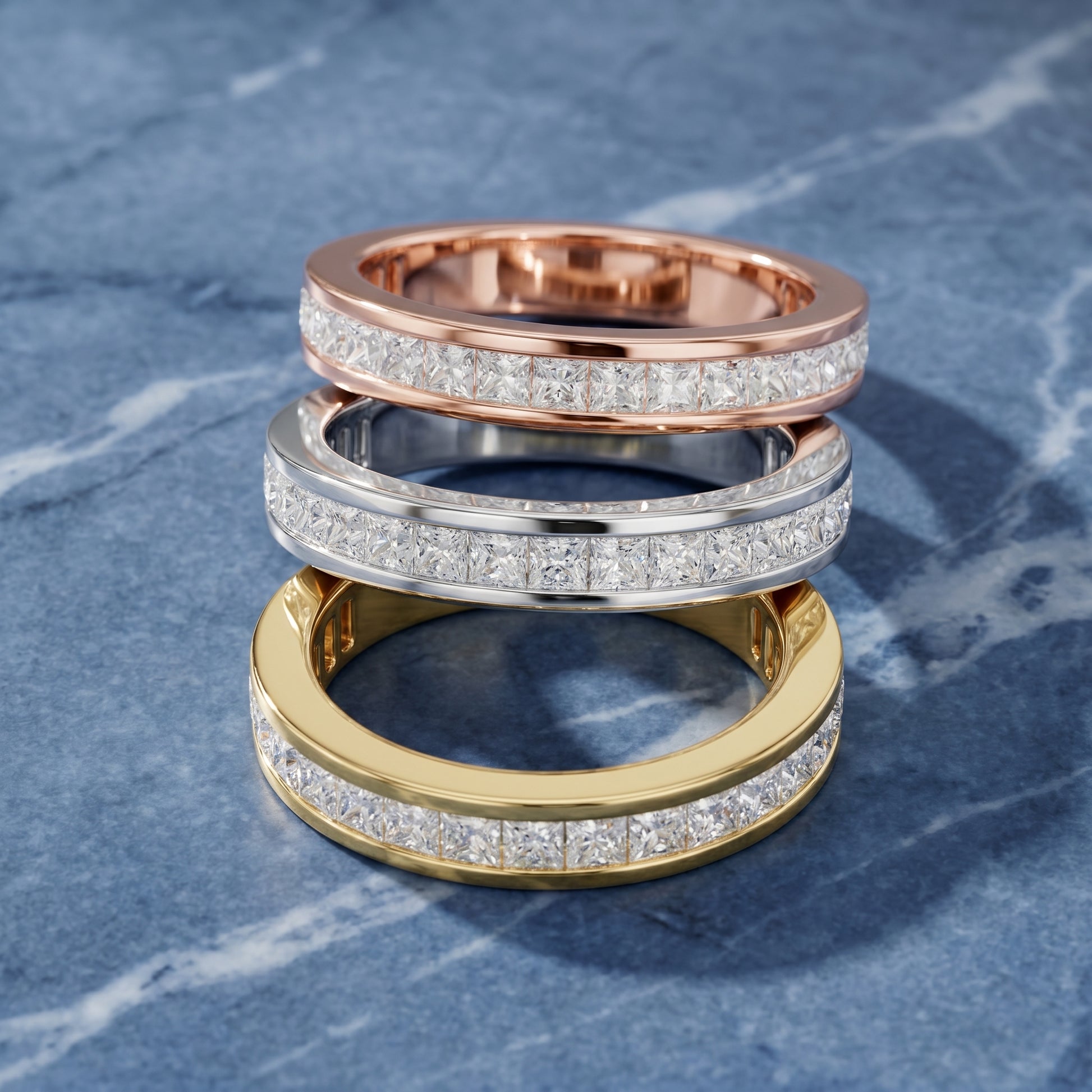 Princess Cut Lab Grown Diamond Ring in Yellow Gold