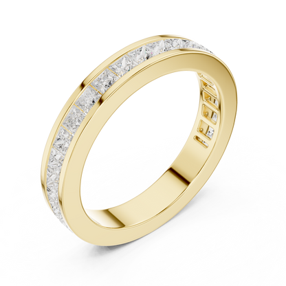 Princess Cut Lab Grown Diamond Ring in Yellow Gold