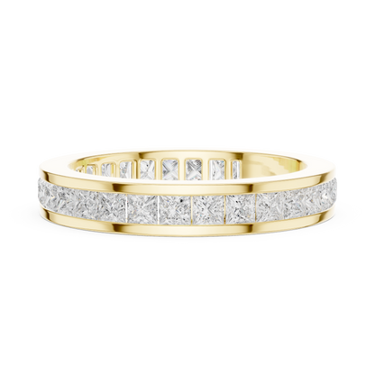 Princess Cut Lab Grown Diamond Ring in Yellow Gold