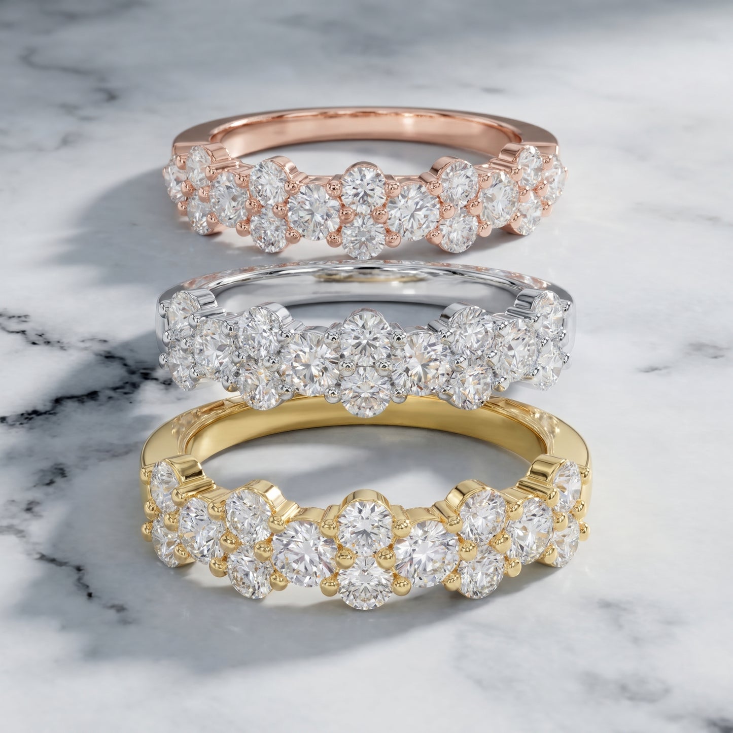 Round Cut Lab Grown Diamond Ring in Rose Gold