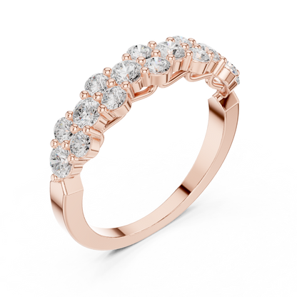 Round Cut Lab Grown Diamond Ring in Rose Gold