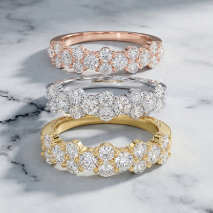 Round Cut Lab Grown Diamond Ring in Yellow Gold