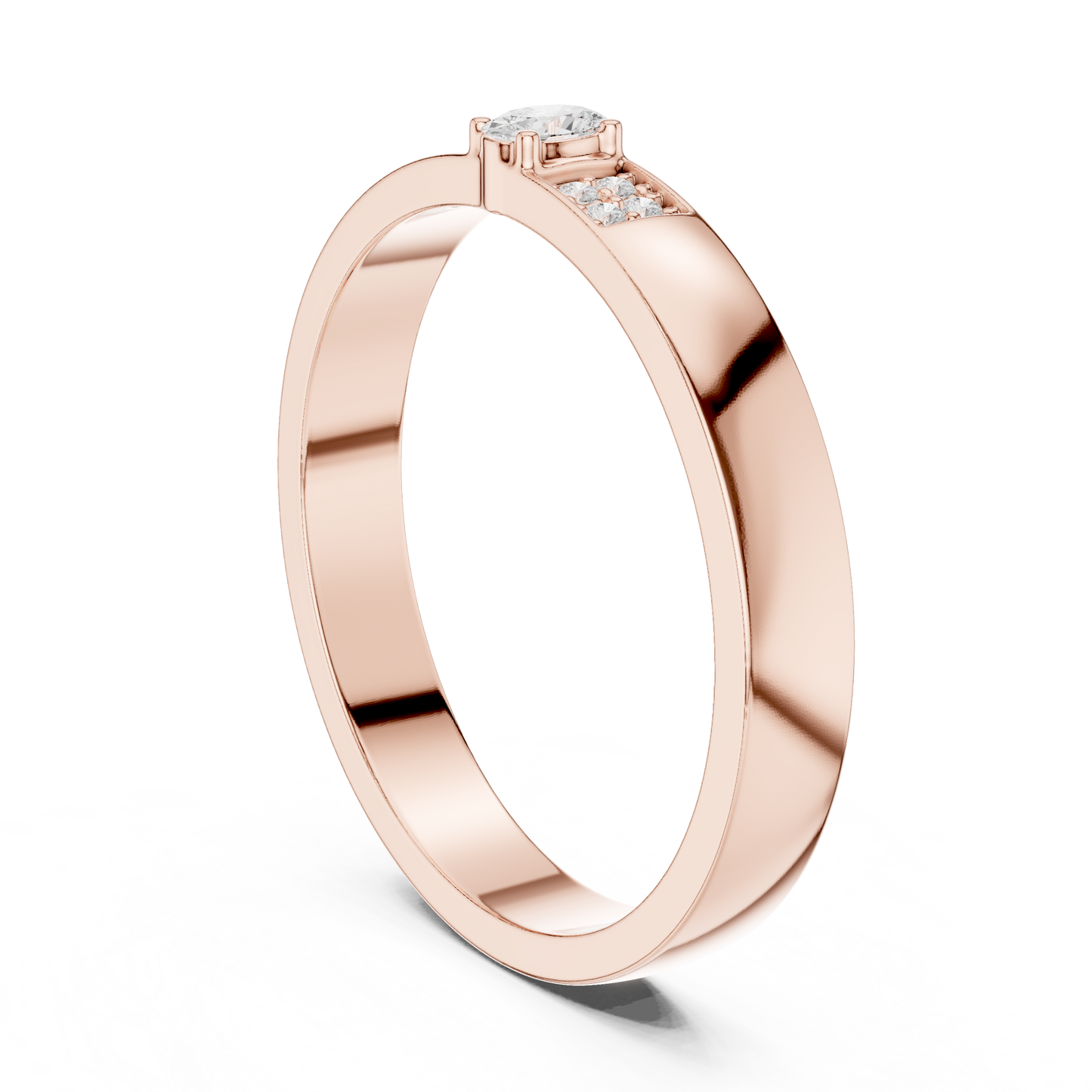 Oval Round Cut Lab Grown Diamond Ring in Rose Gold