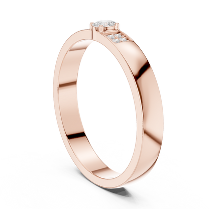 Oval Round Cut Lab Grown Diamond Ring in Rose Gold