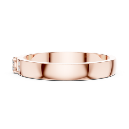 Oval Round Cut Lab Grown Diamond Ring in Rose Gold