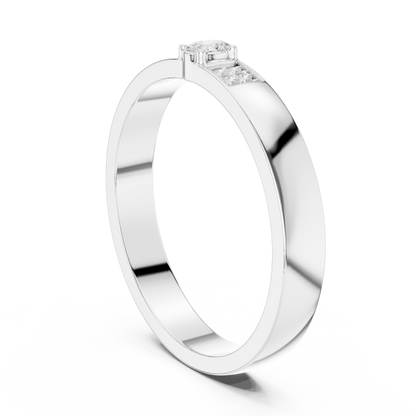 Oval Round Cut Lab Grown Diamond Ring in Platinum