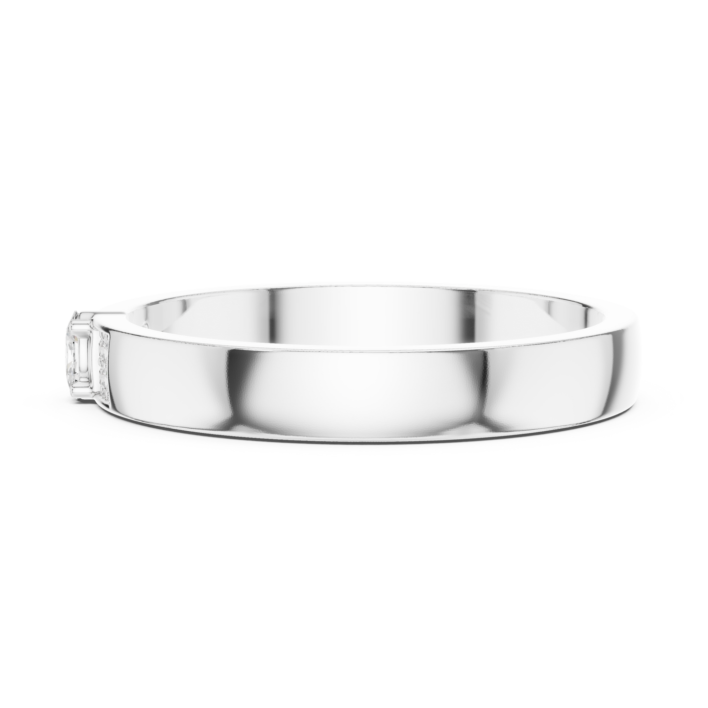 Oval Round Cut Lab Grown Diamond Ring in White Gold