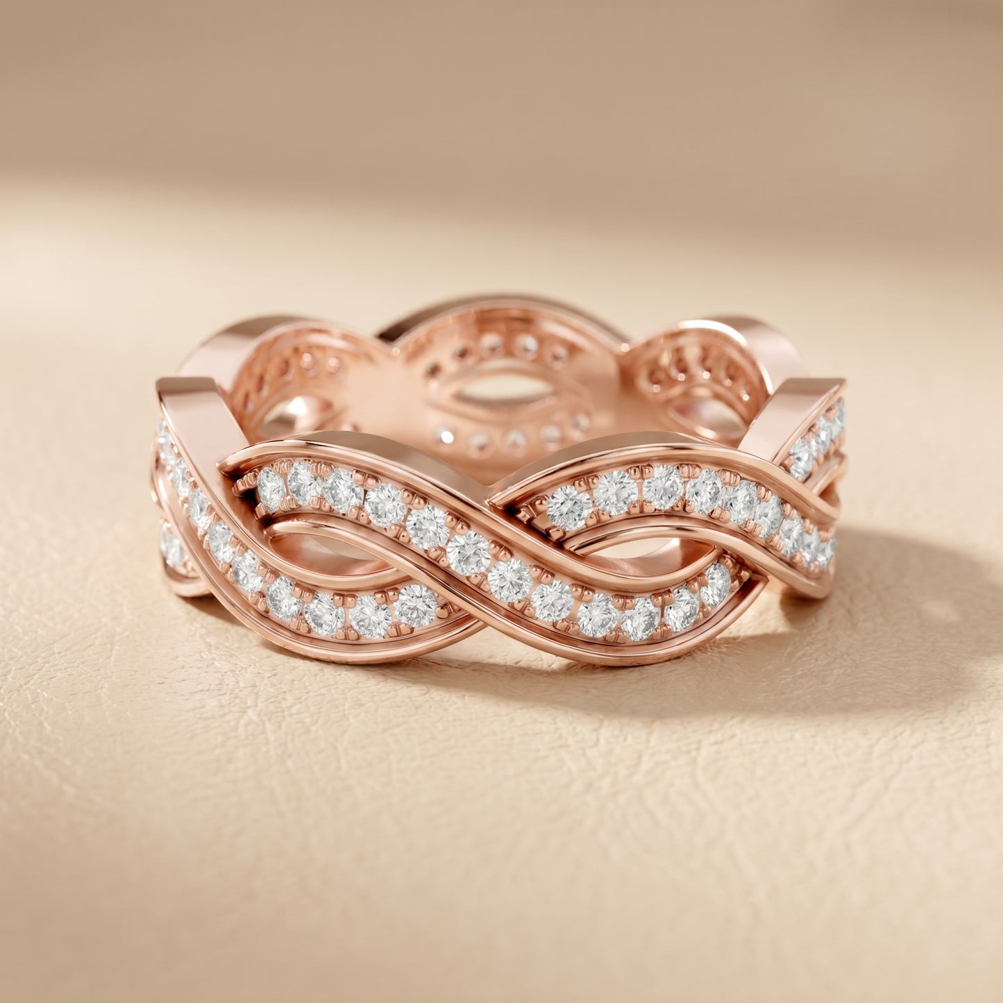 Round Cut Lab Grown Diamond Ring in Rose Gold