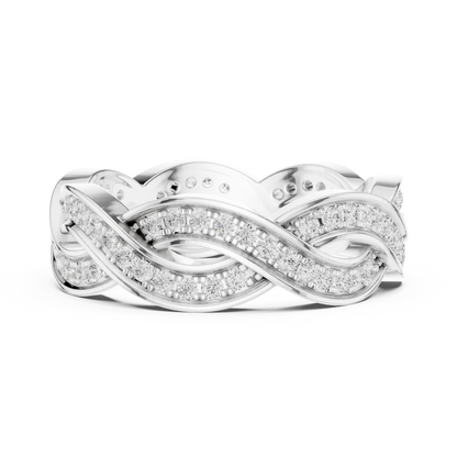 Round Cut Lab Grown Diamond Ring in Platinum