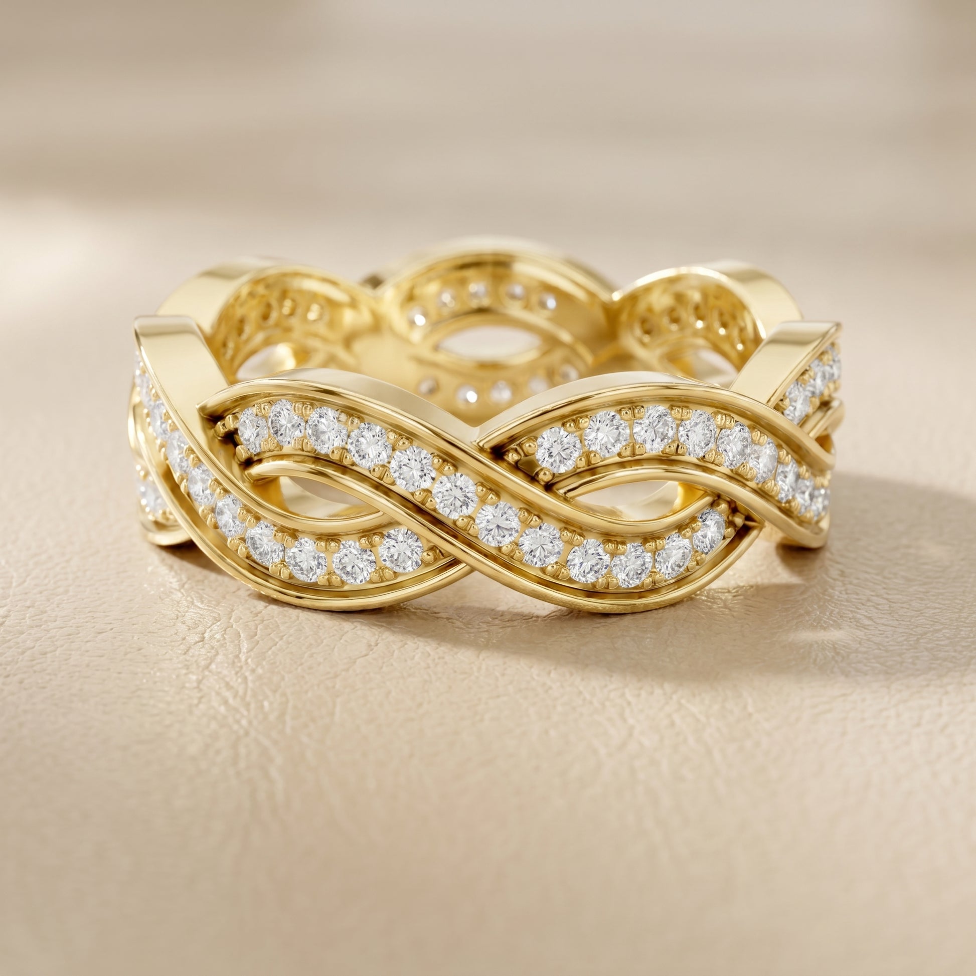 Round Cut Lab Grown Diamond Ring in Yellow Gold
