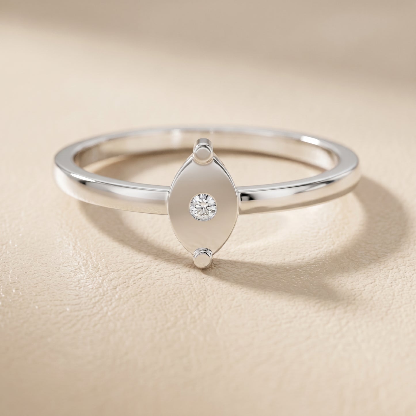 Round Cut Lab Grown Diamond Ring in Platinum