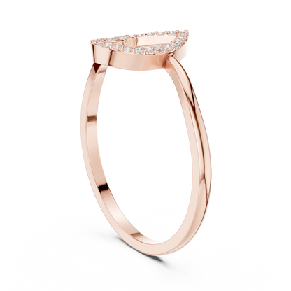 Round Cut Lab Grown Diamond Ring in Rose Gold