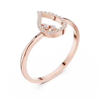 Round Cut Lab Grown Diamond Ring in Rose Gold
